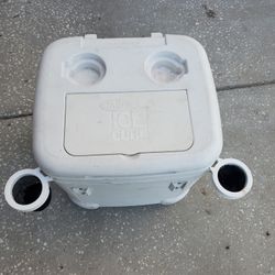 Cooler For Fishing With Fishing Pole Holder And Cup Holder