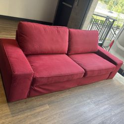 Modern  Red Sofa – Great Condition + Delivery Included!