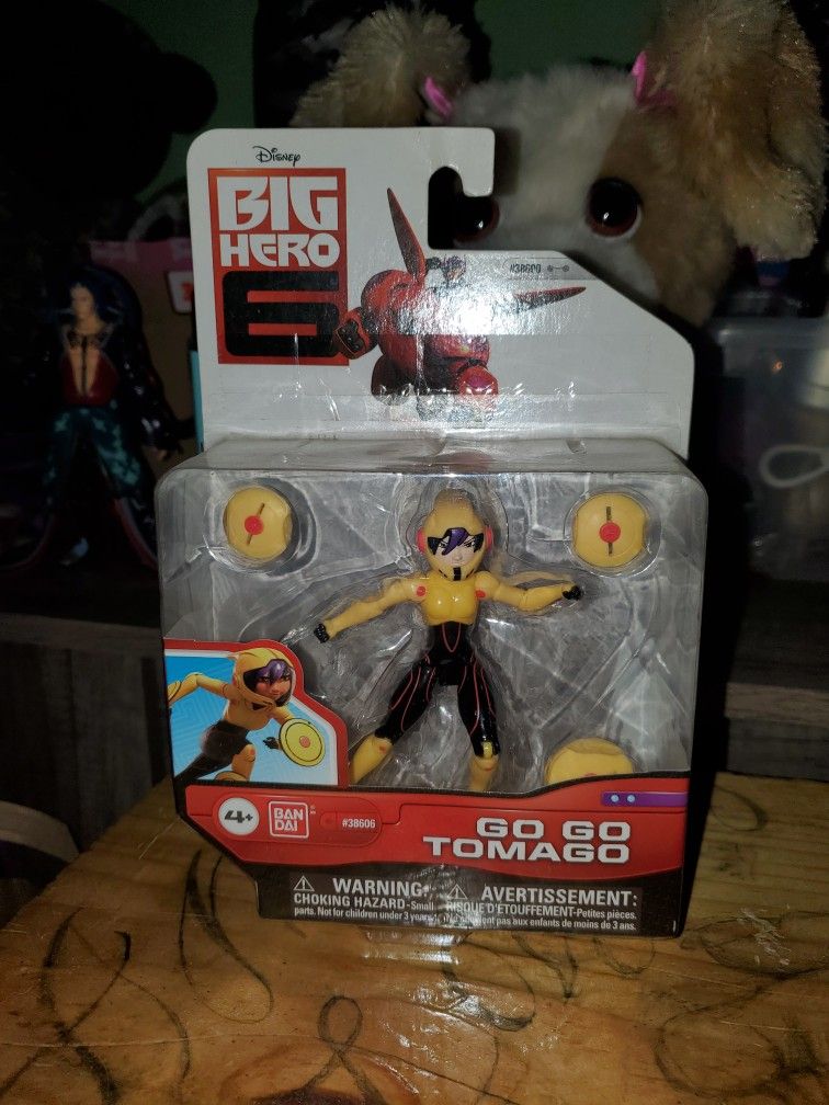Big Hero 6 Go Go Tomago Action Figure By Ban Dai! New In Box!