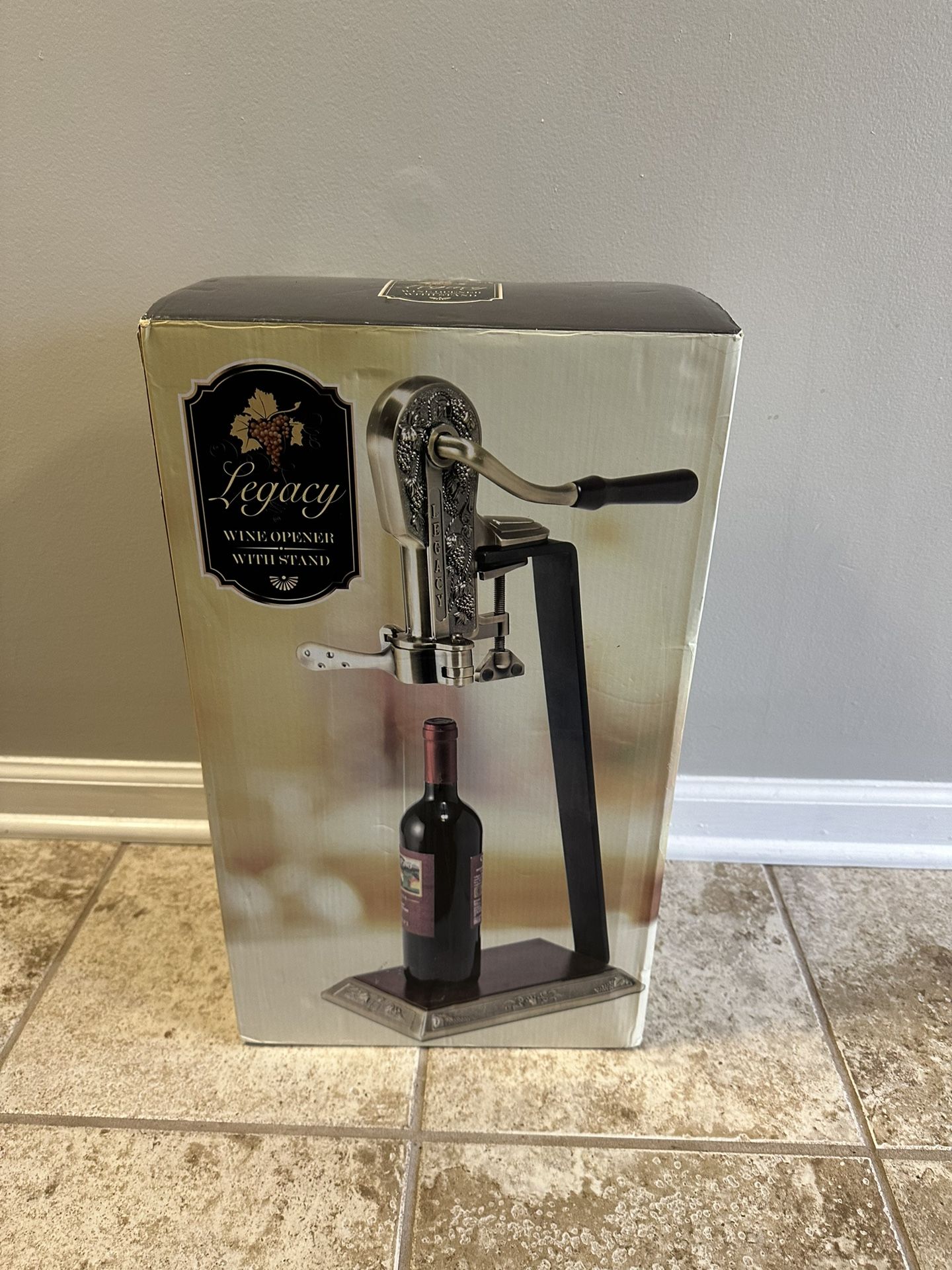 Wine Enthusiast Legacy Wine Opener w/ Stand