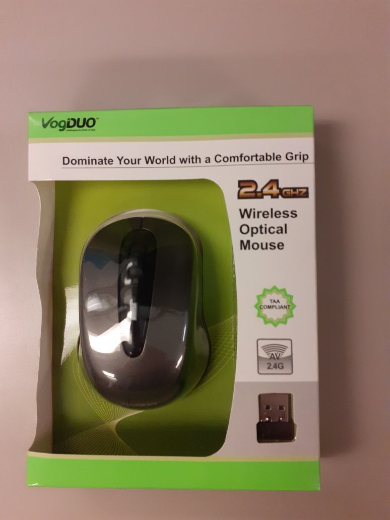 New! VogDuo WM100-B Wireless Optical Mouse, Black
