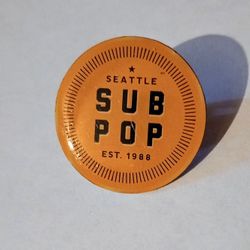 1989 Sub Pop Records Label Grunge Founder Vintage Collectible Lapel Pin A-1