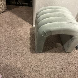 sage green ottoman