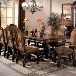 SETD2400 NEO RENAISSANCE DINING TABLE TOP 7PC SET.

