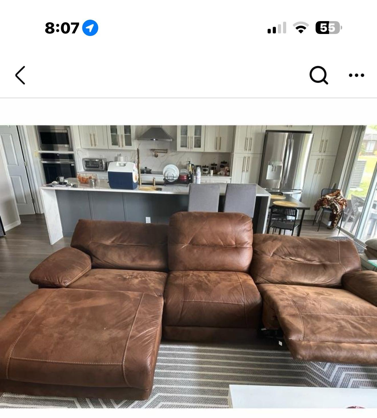 Dual Power Reclining Sofa/Couch