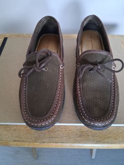 Tommy Bahama Brown Perforated Leather Loafers