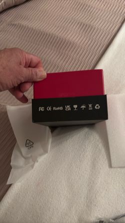 Small Red and Black Electronic Device Box