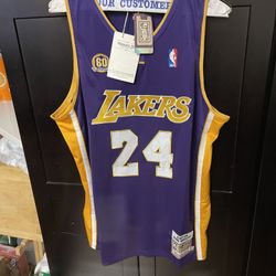 New Kobe Bryant 60th Anniversary Lakers Jersey Size 2XL 