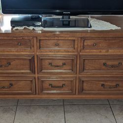 Antique Dresser With Two Nightstands