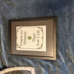 Hand Stitched and Framed Sign