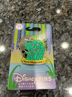 Disney Trading pin 2023 World Wildlife Day 2023  Pin.  Limited release limited edition .  Brand new on original card.