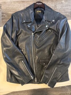 Buck Mason Black Leather Moto Jacket