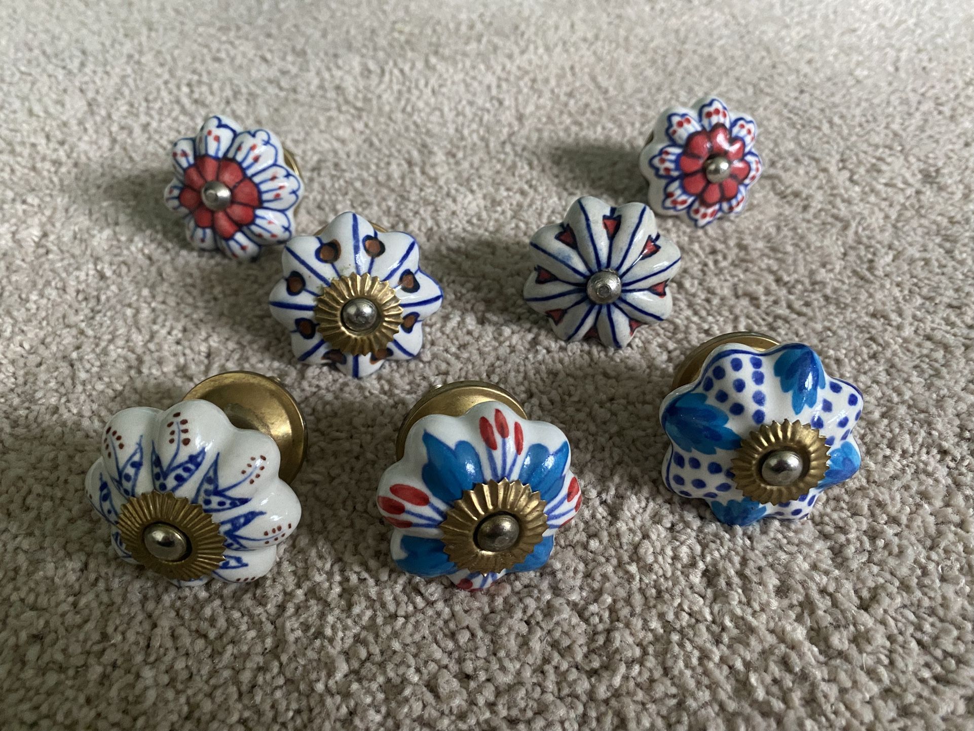 16 Ceramic and Brass knobs from Anthropologie