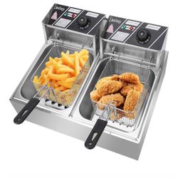 Heavy Duty Stainless Steel Deep Fryer, With Basket, 12 Liter Oil Capacity, Electric ［NEW IN BOX]