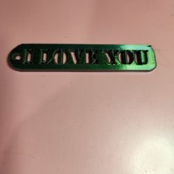 3D Print I Love You Keychain