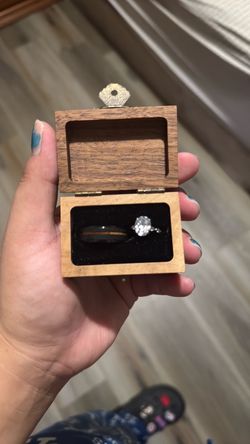 Ring Set with Wooden Ring Box