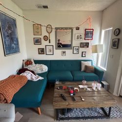 Large Turquoise Couch