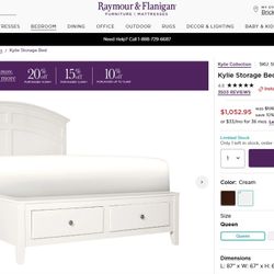 Queen Storage Bed And Tall Dresser