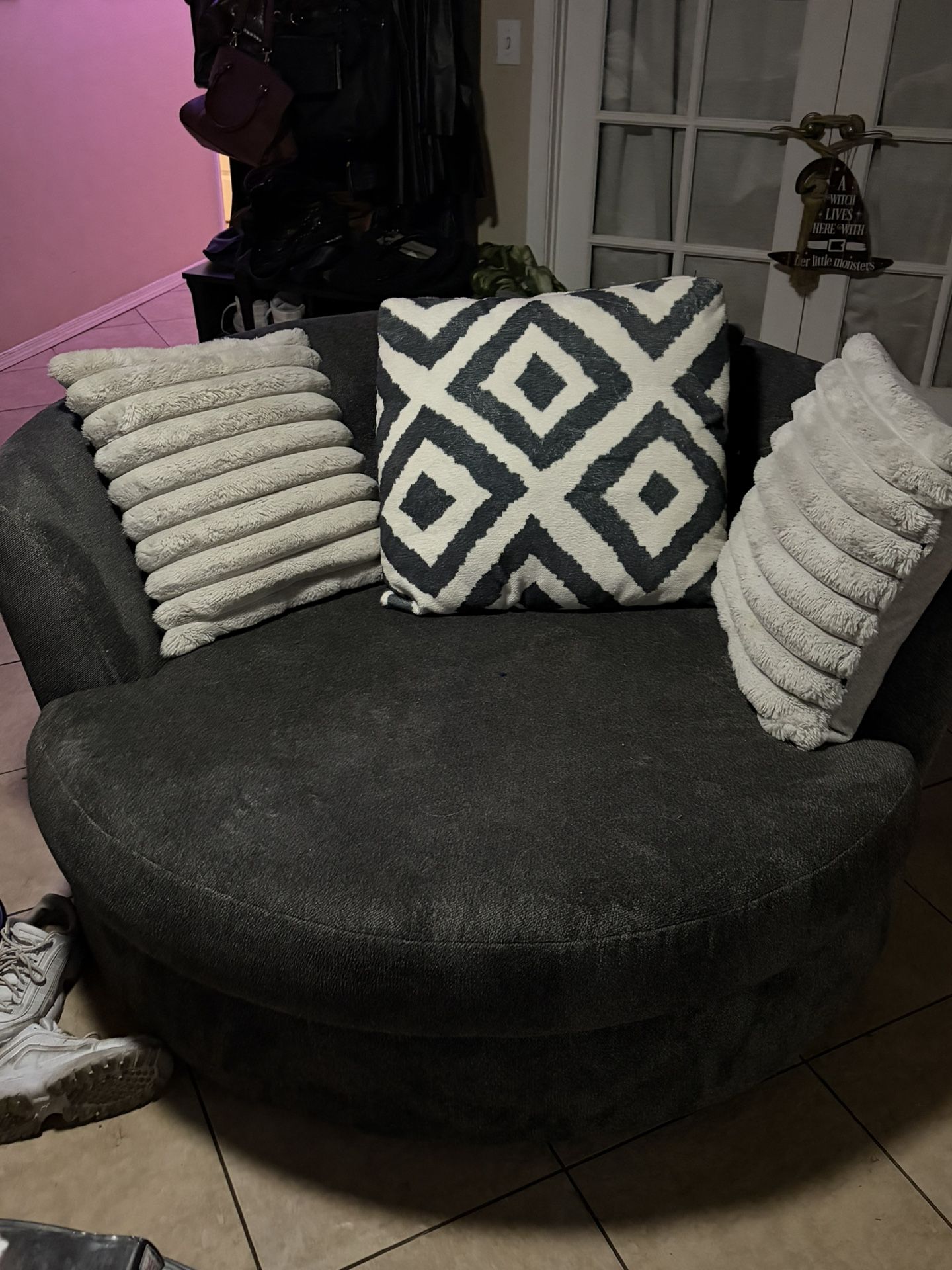 Oversized Swivel Accent Chair 