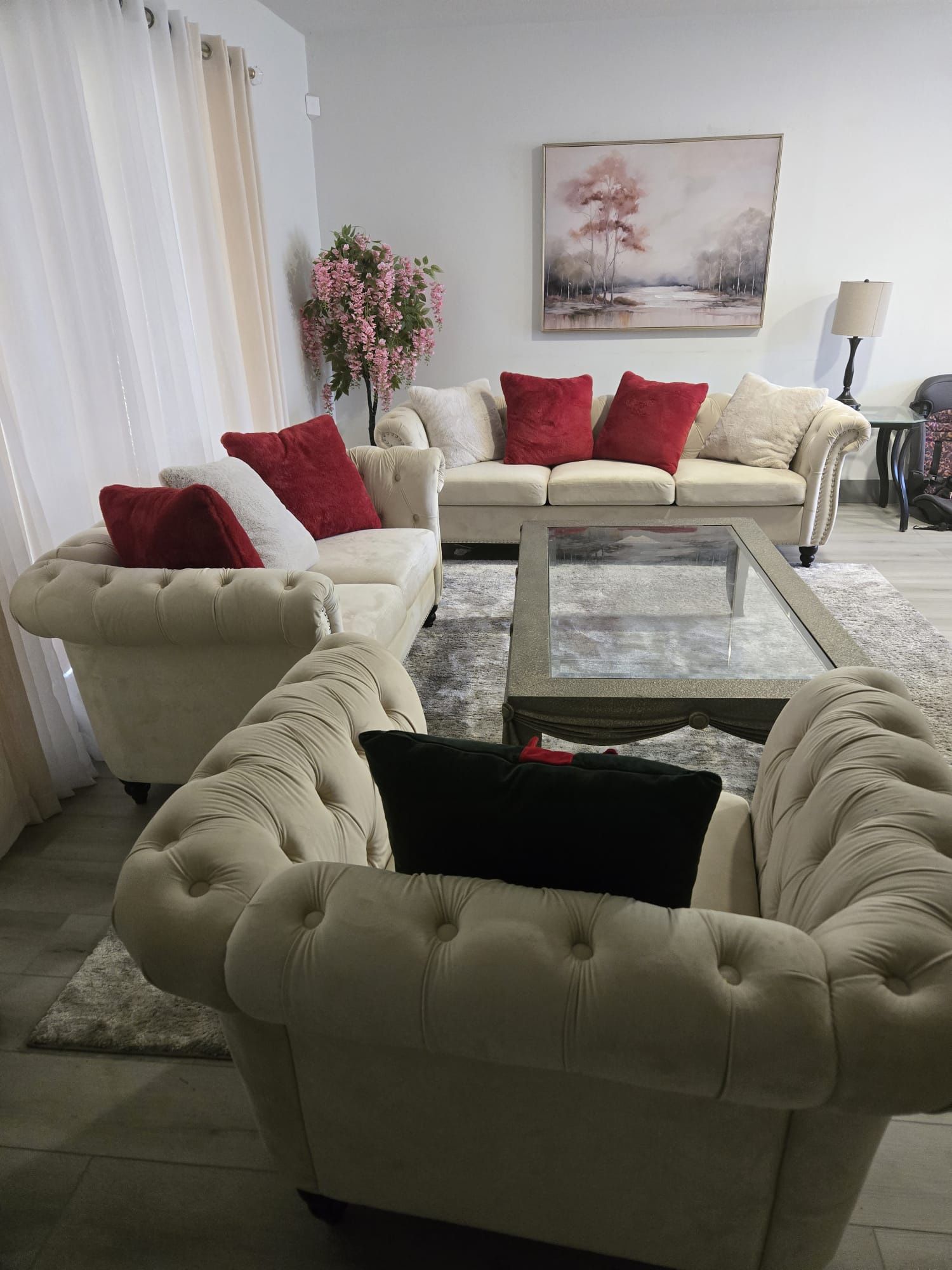 Living Room Couches And Dining Room Table With 6 Chairs