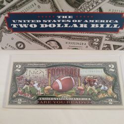 US MINT FOOTBALL $2 BILL