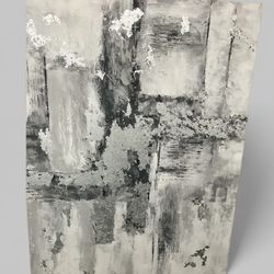 Grey,silver,black Abstract Art 36x48