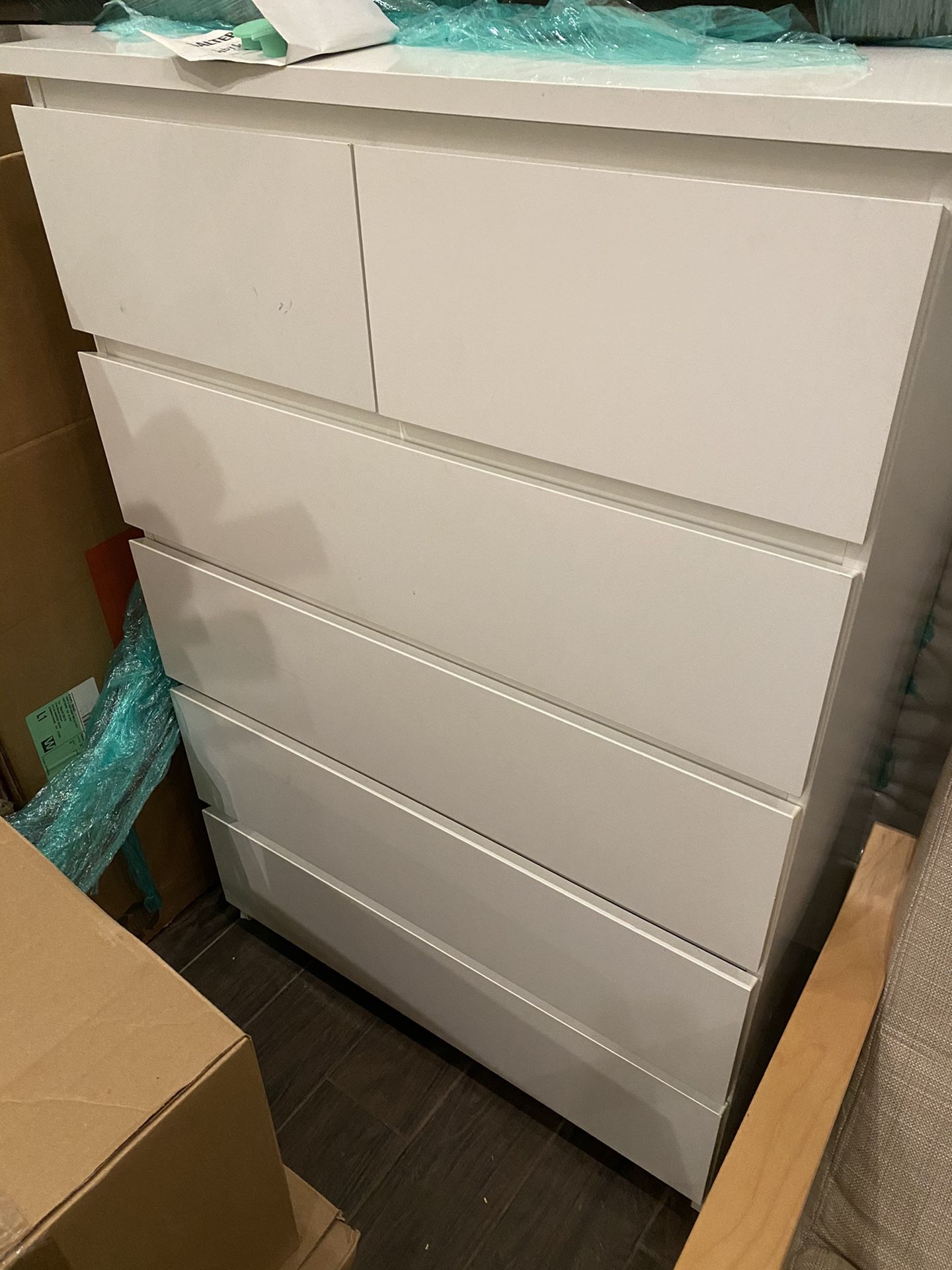Malm white dresser chest ikea