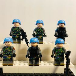 UN Peace Soldiers Minifigures Safe Zone Men | New Custom LEGO Compatible Toys
