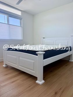 White Queen Bed And Mattress