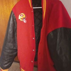 2XL 49ners Jacket W Leather Sleeves