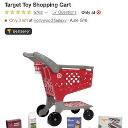 Target Toy Shopping Cart