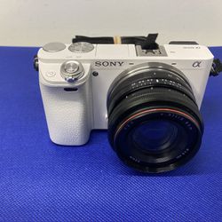Sony Alpha a6000 Mirrorless Digital Camera with Vivitar 50mm f2.0 Lens
