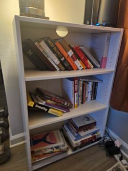 White bookshelf