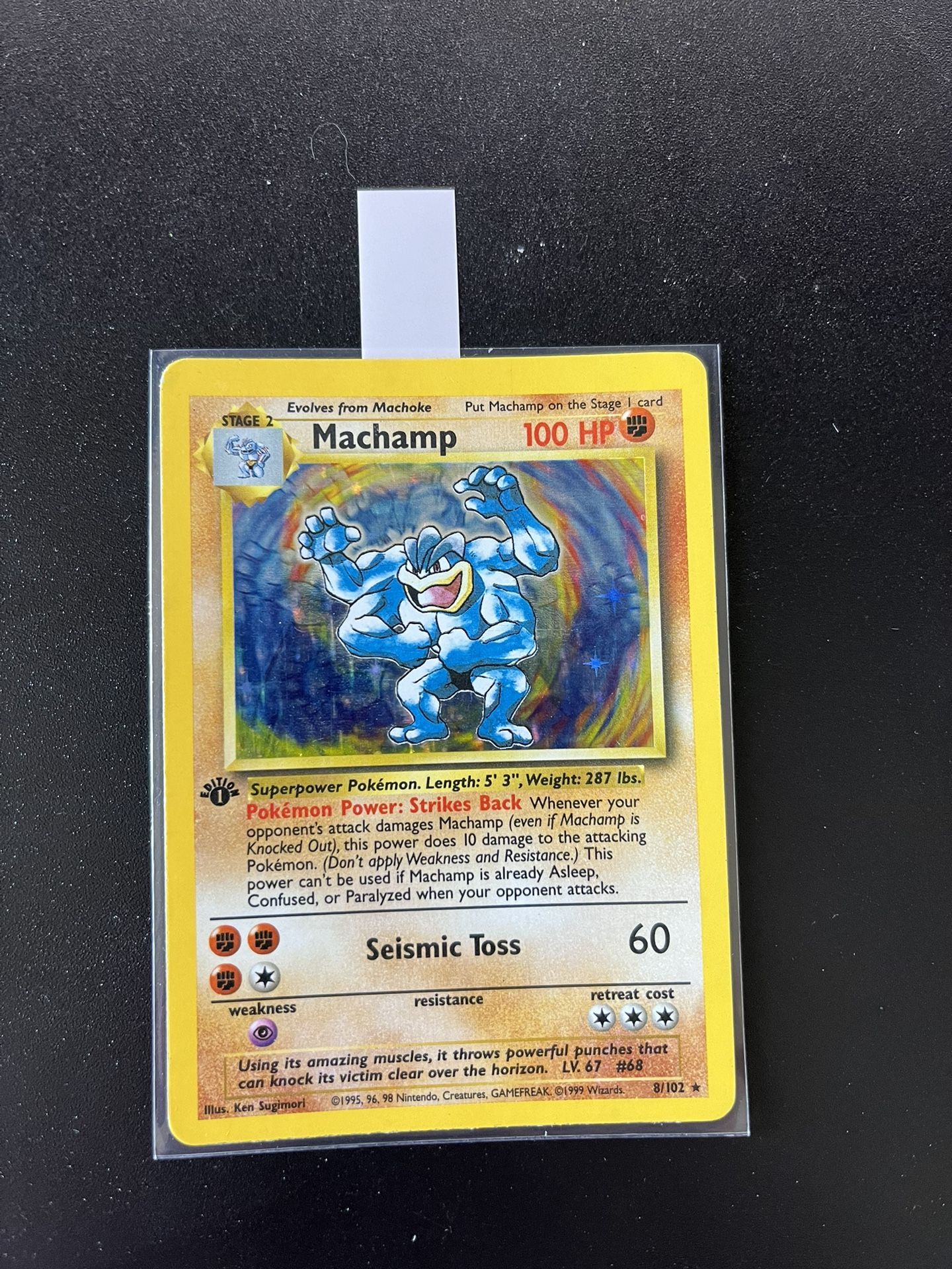 1st Edition Machamp - Holographic Base Set Pokemon Card #2