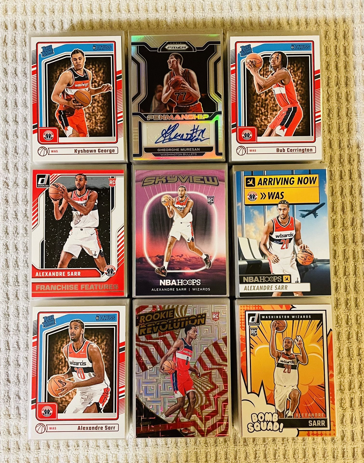Washington Wizards 315 Card Basketball Lot! Rookies, Prizms, Parallels, Autographs, Case Hits, Short Prints, Variations & More!