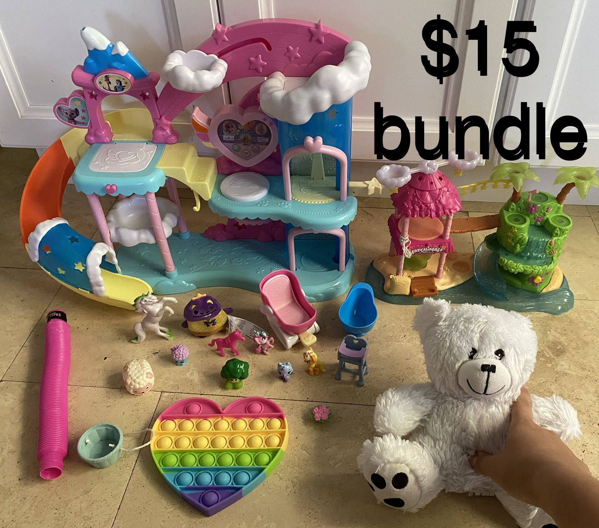 $15 Disney T.o.t.s. Nursery Headquarters Playset and Hatchimals Toy Jungle All for $15