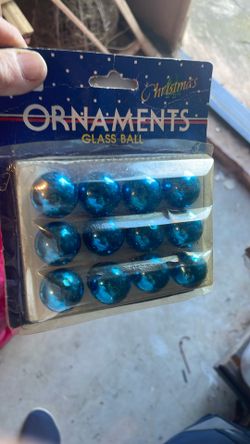 Christmas Ornament 12 Glass Balls