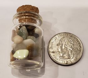 Natural Mixed Gemstone filled Bottle