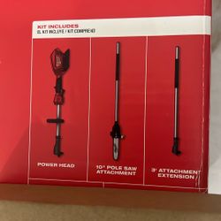 Milwaukee Pole Saw. 10”  W. Quik lok.   Tool Only  Model   2825-20