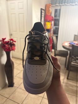 Nike Air Force 1 Low Sneaker white & grey Size 6.Y