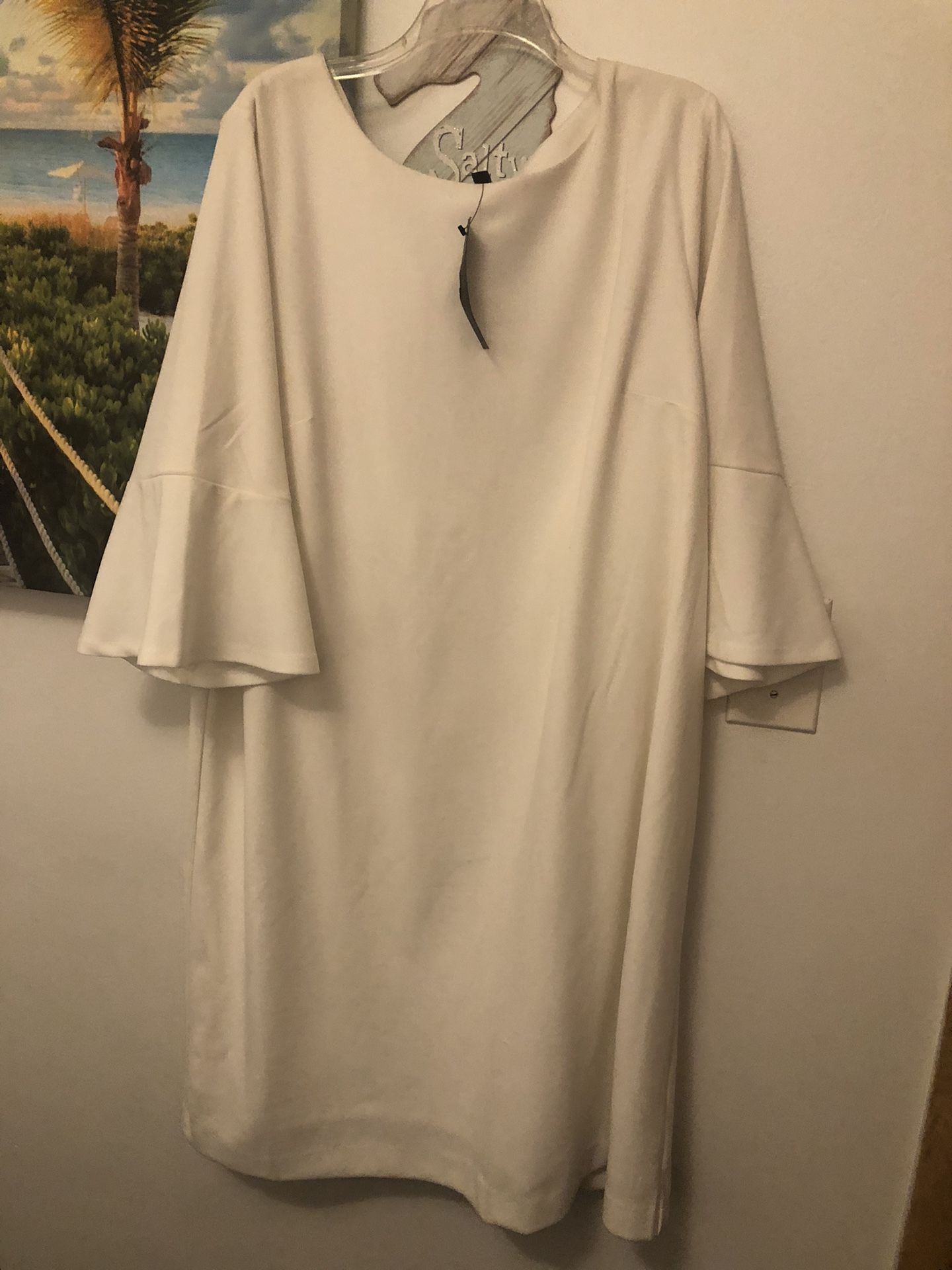White Brand New Dress W Tickets Size 24 Only 20$