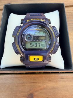 ⌚ Vintage 1995 CASIO G-SHOCK DW-9000 —  Watch  Navy/Yellow 💙💛