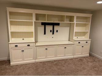 Pottery Barn Aubrey 144” Entertainment Center / Wall Unit - Dutch White