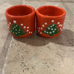 Set of Waechtersbach Christmas Candleholders, Set of 2, Taper Candle Holders