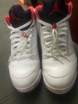 Trades? Nike Air Jordan 5 Retro "fire red” size 10.5 price negotiable