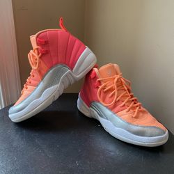 Air Jordan 12 Retro GS Racer Pink White Hot Punch Size Us 4Y 510815 601