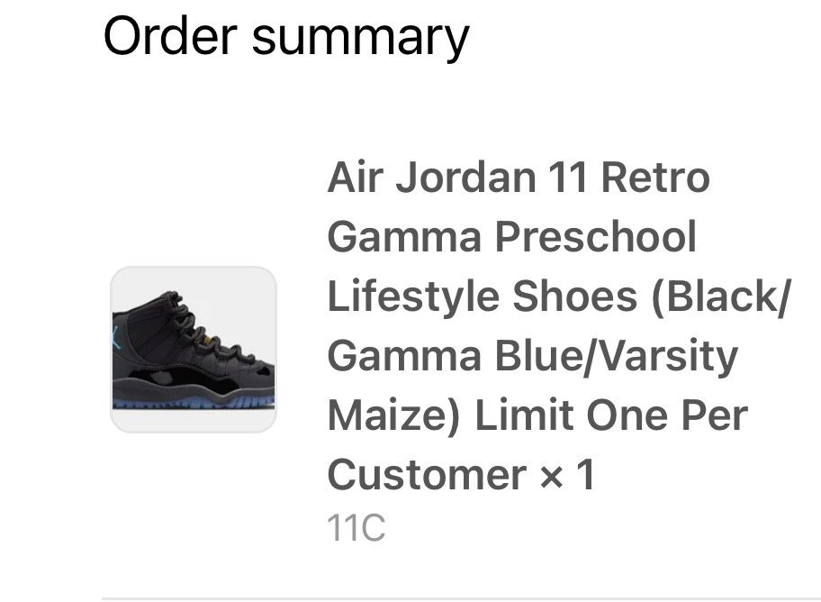 For Sale 11C Gamma 11s Jordan
