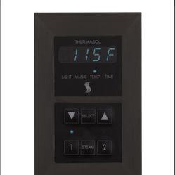 ThermaSol Matte Black Steam Shower Control