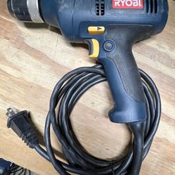 Ryobi D41 3/8” Corded Electric Drill – 120V, Variable Speed