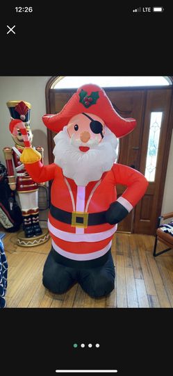 Home Accents Holiday 6 ft. LED Pirate Santa Christmas Airblown® Inflatable